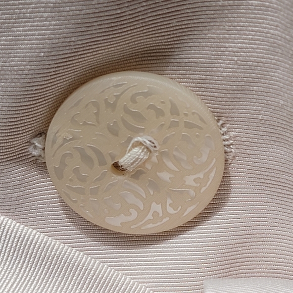 T TAHARI Callie Beige Belted Shawl Collar Trench Blazer Coat Sz Small - Picture 11 of 15